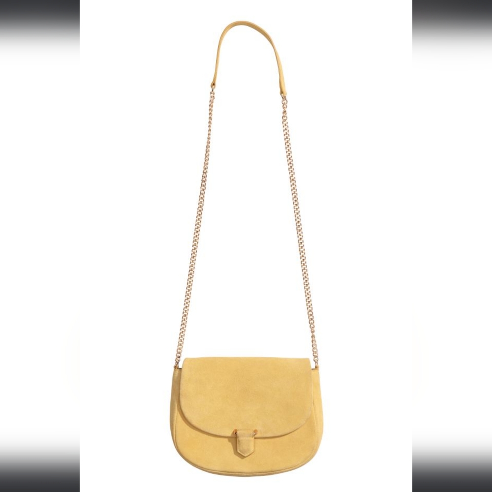Suede and gold chain purse - Picture 2 of 12